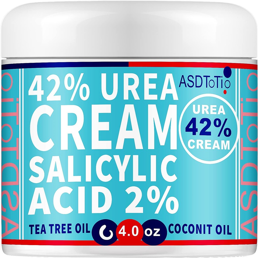 ASDToTio Urea Cream 42% – Premium Foot 4 Ounce (Pack of 1), white