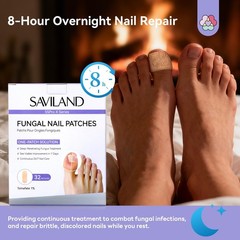 SAVILAND Fungal Nail Patches 32 PCS FSA-HSA Extra Strength: 8H 32 Patch, nude