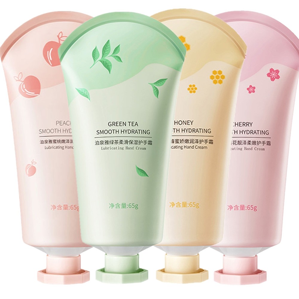 Set Of 4 Hand Care Refreshing Hand Cream Prevent Dryness Cracking Hand Lotion