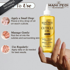 Professional Cuticle Oil Refill/Bulk Pack with 7 Fl Oz (Pack of 1), Yellow
