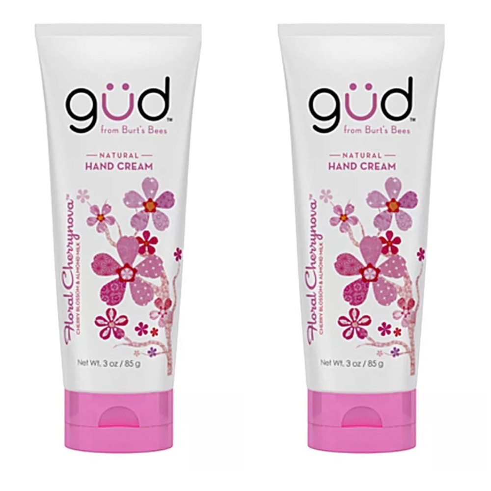 Bert’s Bees Hand Cream Floral Cherrynova 3oz Each 2 Tubes cherry scent