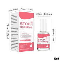 Nail Biting Prevention Polish 0.5fl Oz Nail Bite Stopper Care For Kids & Adults！