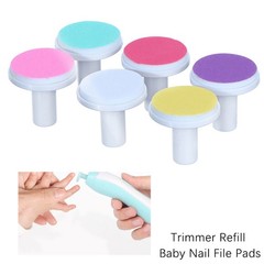 10pcs Abrasive Paper Baby Nail File Pads Nail Grinding Heads Infant