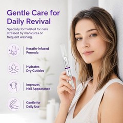 Qlear Beauty Keratin Nail Pen, Cuticle Repair Strengthening Nail Serum Treatment