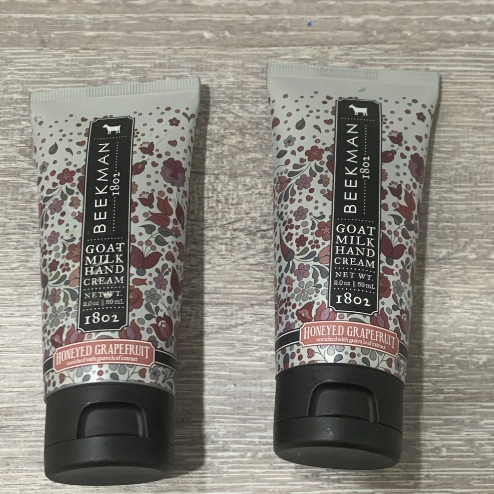 BEEKMAN 1802 PURE GOAT MILK HAND CREAM Honeyed Grapefruit 2 Oz Lot Of 2 Sealed