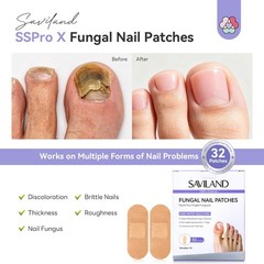 SAVILAND Fungal Nail Patches 32 PCS FSA-HSA Extra Strength: 8H 32 Patch, nude