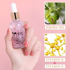 nbc BeautiLab Nail Cuticle Oil, 2Pcs 1 Fl Oz (Pack of 2), Rose & Strawberry