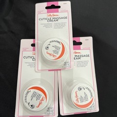 3 PACK Sally Hansen Cuticle Massage Cream with Apricot Oil 0.4 oz