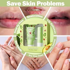 Avocado Hand Cream & Lip Balm Set – Ultra Moisturizing for Dry Skin & Lips 2PCS