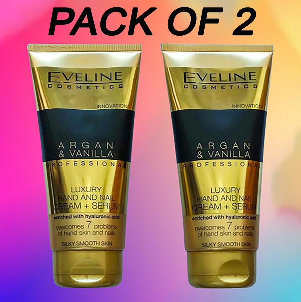 Eveline Argan And Vanilla Luxury Hand And Nail Cream Serum 2x 100ml 3.5 fl oz