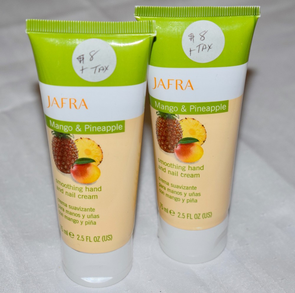 Lot Of 2 Jafra Mango & Pineapple Smoothing Hand & Nail Cream 2.5 Fl Oz 75ml ~NEW
