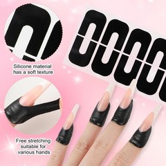 100 Pcs Nail Polish Protector for Fingers, 99.99%+ U V Finger Black