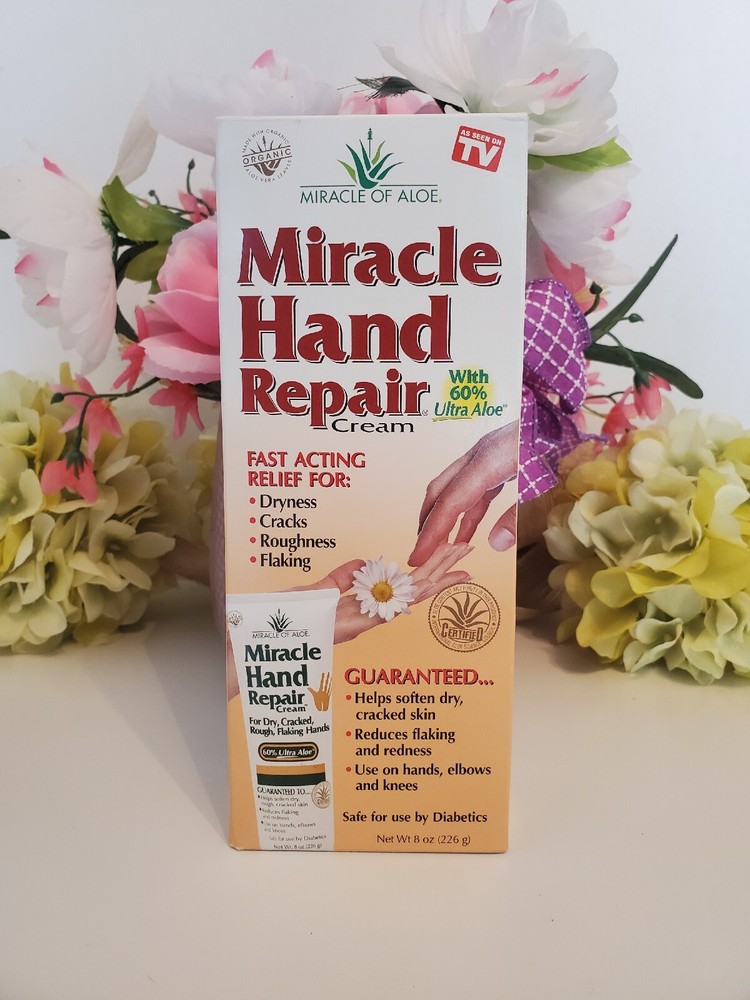 Miracle Hand 🤌 Repair Cream with Pure Aloe Vera ~ New Fast Acting Relief 8 oz
