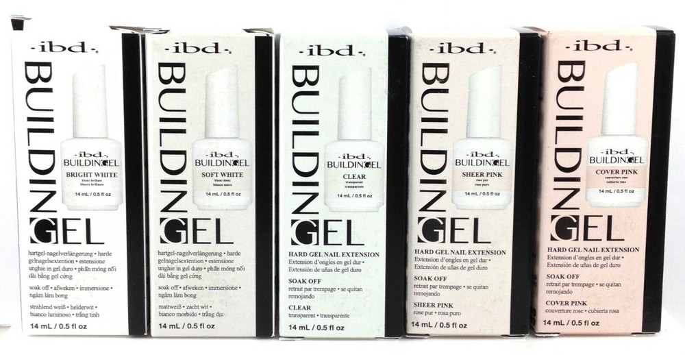IBD Building Gel Soak-Off – Hard Gel Nail Extension – Pick Any Color 0.5oz/14ml