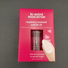 Le Mini Macaron Raspberry-Scented Nail & Cuticle Oil-0.33 fl oz/10ml-New in Box!