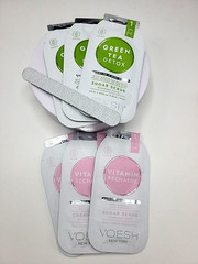 NiB Voesh Mani Moments Vegan Mani Duo w/Nail File 3 Recharge & 3 Detox 1.9oz