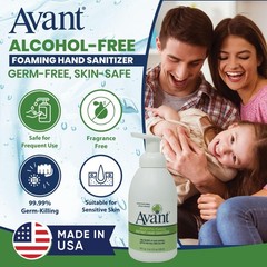 Avant® Alcohol-Free Foaming Hand Sanitizer, 18 oz Bottle 18 Fl Oz (pack of 2)