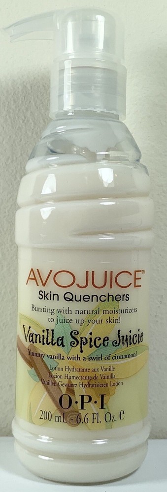 OPI Avojuice Skin Quenchers Hand Body Lotion Vanilla Spice 6.6oz = 200ml NEW