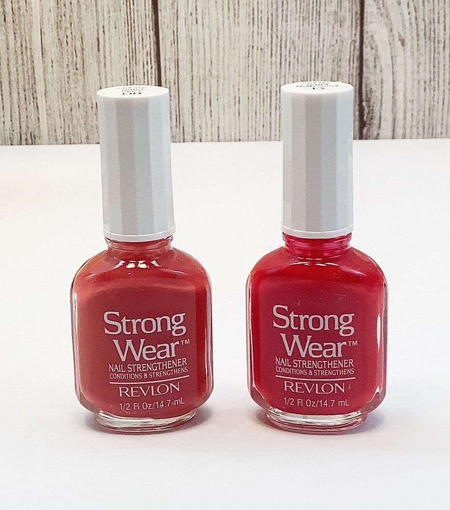 Revlon Strong Wear Nail Strengthener Spice #08 & Hollywood #13 Vintage NEW