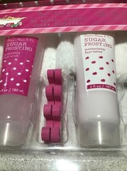 Foot Care Set Sugar Frosting Scented Scrub And Lotion Bonnie Marcus Slippers New