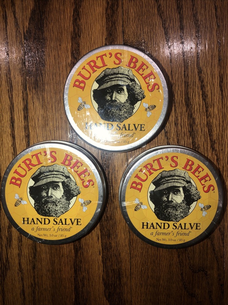 Three (3) Burt’s Bees Unisex Hand Salve – 3oz each