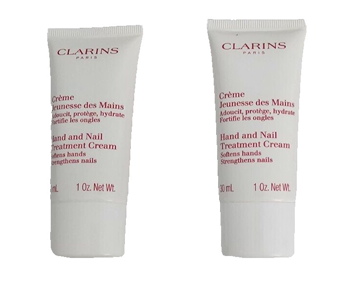 Lot of 2 CLARINS Hand and Nail Treatment Cream~ 30mL/ 1 Oz. NEW SEALED