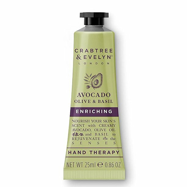 Crabtree & Evelyn Avocado Olive & Basil Hand Therapy 0.9 oz. New Mani Pedi Cream