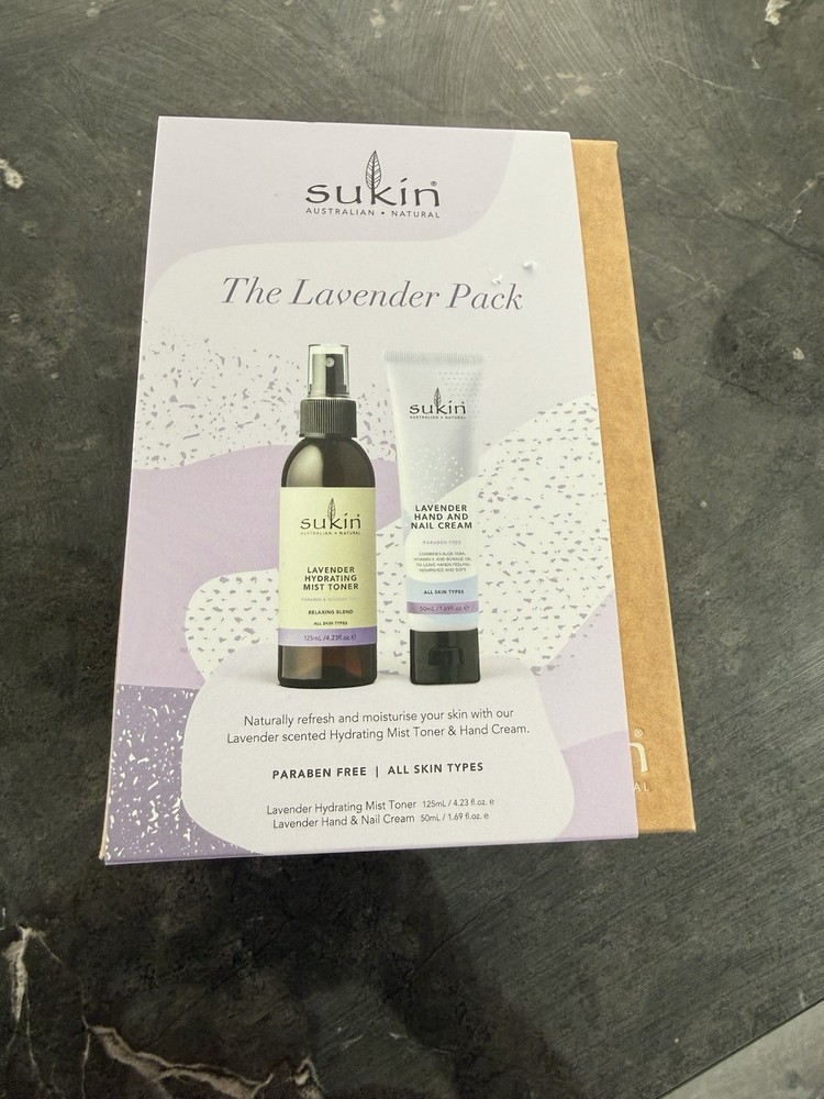 Sukin Lavender Pack Hand Cream & Face Mist All Natural Vegan BNIB- Mothers Day