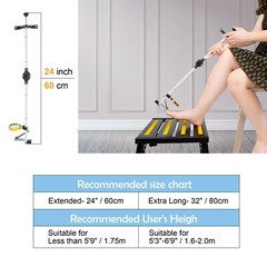 24″Foldable Long Handle Toenail Clippers W/Magnifier, hardly bending over