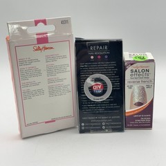 Sally Hansen Pretty Woman Nail Care Bundle Cuticle Cream Repair Kit Polish Strip