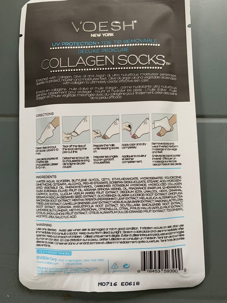 (6) Voesh Deluxe Pedicure Collagen Socks Reverse The Sign Of Aging