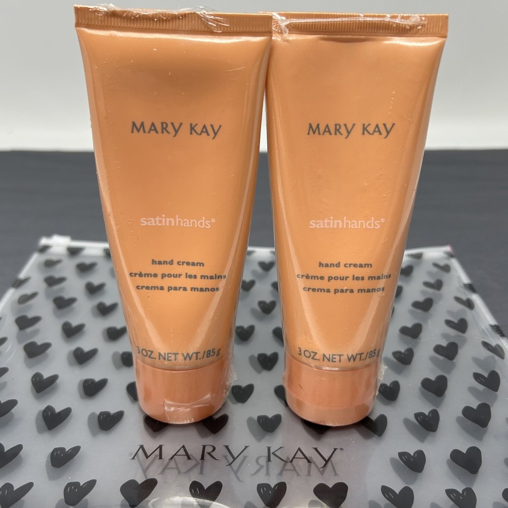 Lot of 2 Mary Kay Satin Hands Regular Mosturizing Hand Cream Full 3 OZ New