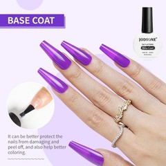 JODSONE 2 Bottles 10ml Of Top Coat Base Gel Polish Set 2 Pcs 10ml-BT