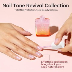 modelones Nail Strengthener, Sparkle 0.5 Fl Oz (Pack of 1), A4-Glitter Pink