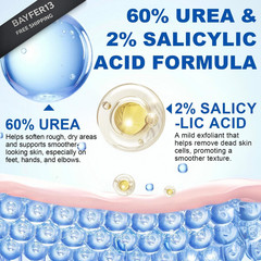 60% Urea Foot Cream Stick with 2% Salicylic Acid,Foot 1.41 Fl Oz (Pack of 1)