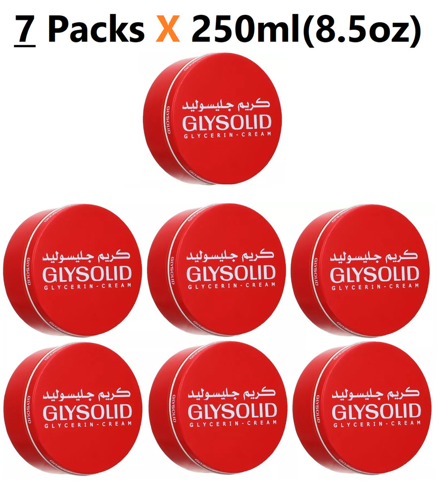 GLYSOLID Glycerin Cream DRY SKIN Softening Moisturizer ( 7 Packs X 250 ml )