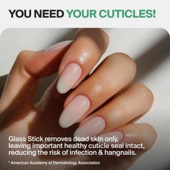 GERMANIKURE Clear Glass Cuticle Stick – No Sleeve – Ethically Made