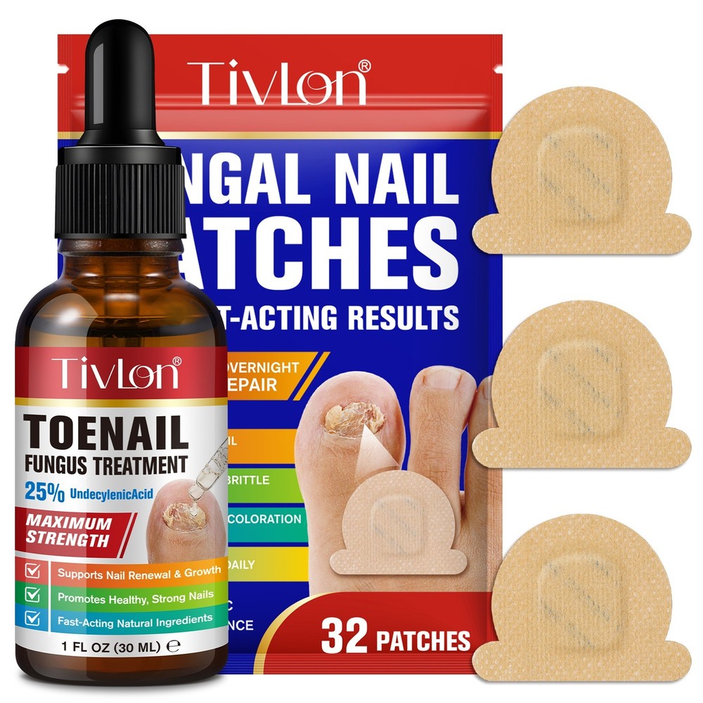 32PCS Nail Fungus Treatment For Toenails Nail Repair & Fungal Patches + OIL SET