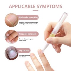 Nail Growth Oil Pen, Strengthener and 0.02 Fl Oz (Pack of 4), Clear