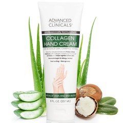 Advanced Clinicals Collagen Hand & 8 Fl Oz (Pack of 1), Cream