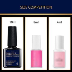 Valitic Strong Nail Glue and Strengthener for 0.33 Fl Oz (Pack of 4), Clear