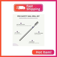 Caubuey Cuticle Clean Nail Drill Bit, 3/32” Diamond Carbide Drill Bits Professi