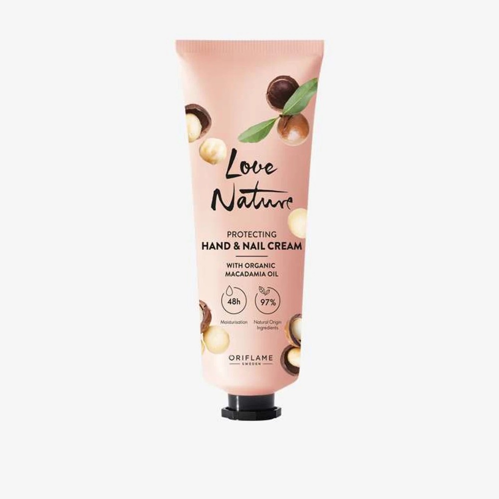 LOVE NATURE Protecting Hands & nail cream with organic macadamia oil 75ml