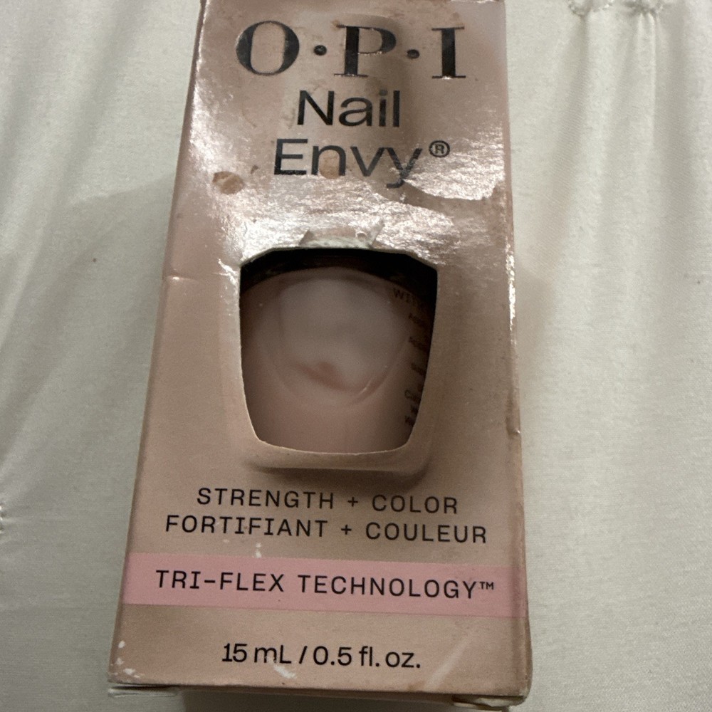 OPI Nail Envy Strength + Color Nail Strengthener, Tri-Flex Technology, 0.5 fl oz