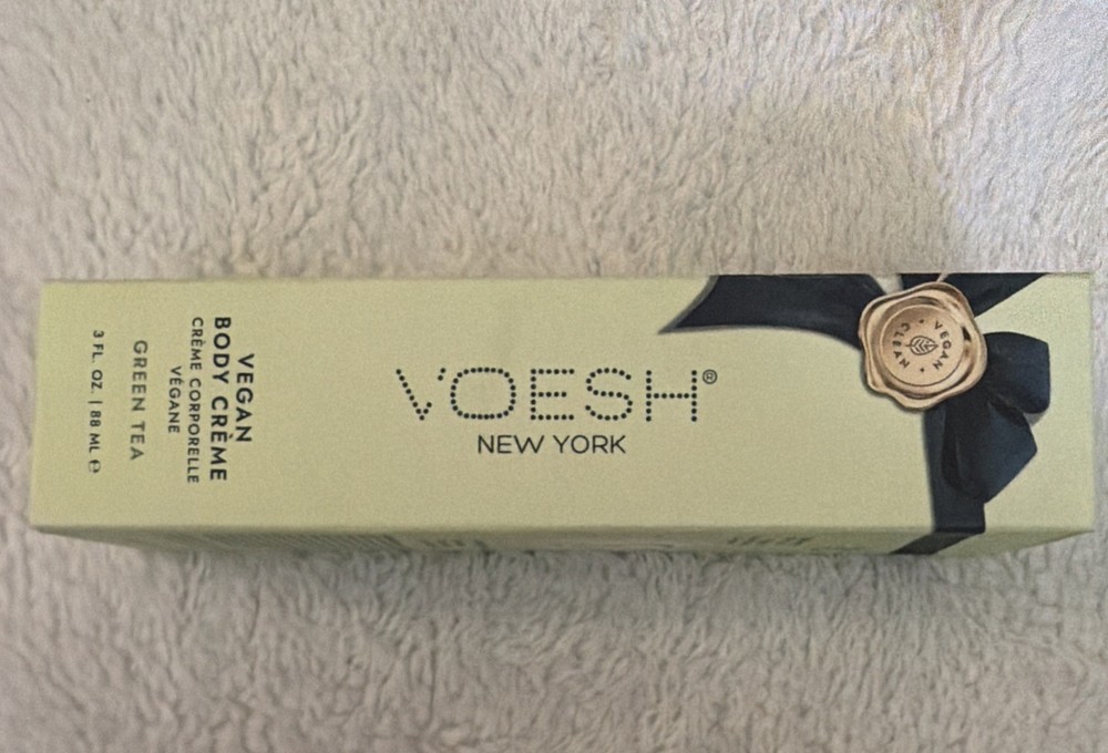 Voesh Velvet Luxe Vegan Body & Hand Cream Lotion Green Tea 3 oz NIB New