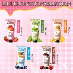 Set Of 5 Fruit Scented Non-sticky Hand Lotion Hydrating Hand Cream Nourishing