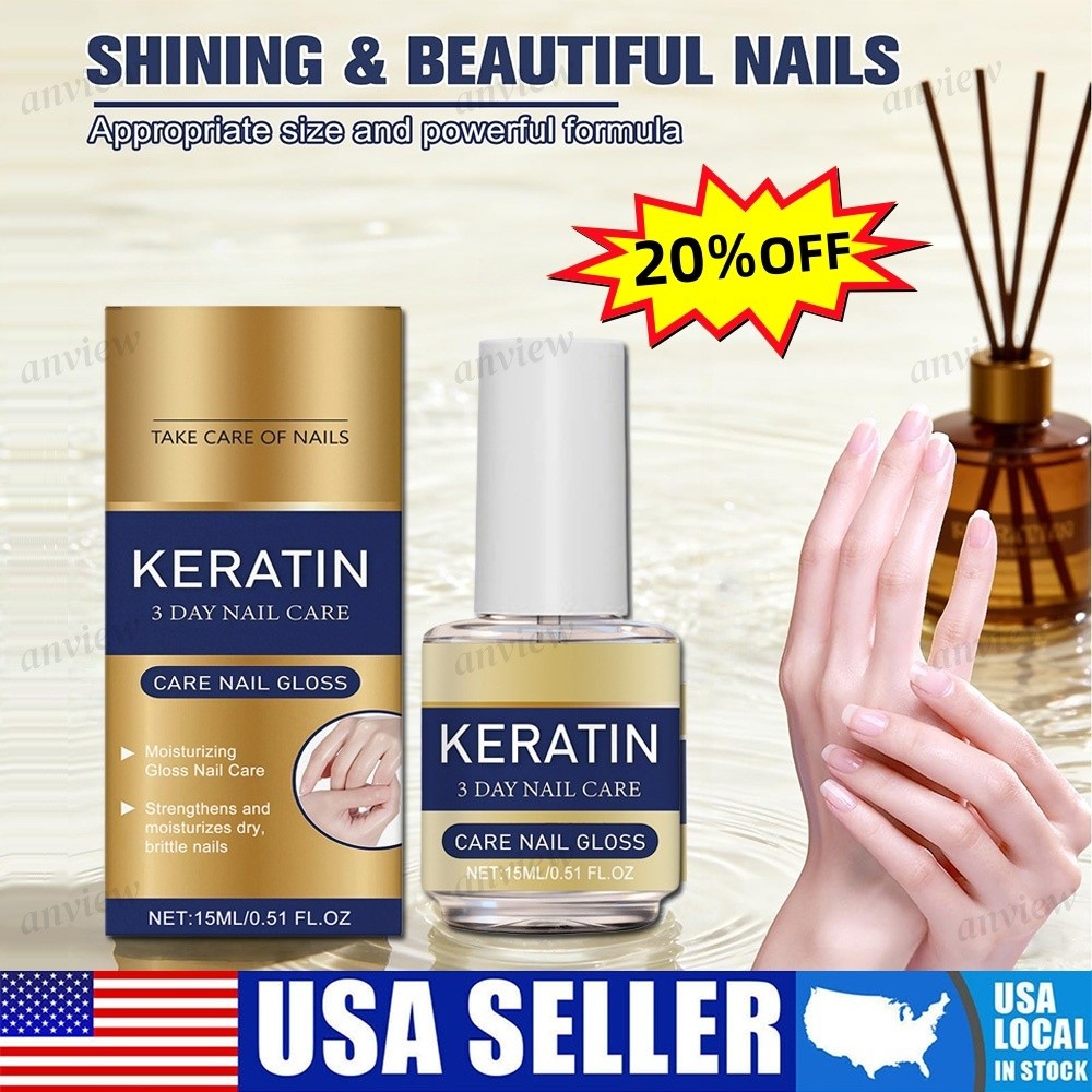 Keratin Amino Acid Nail Care Oil,Moisturizing Cuticle Oil for Dry Brittle Nails