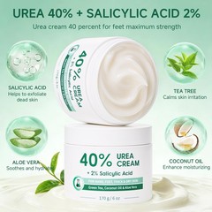 FAMIKYA Urea Cream 40 Percent for Feet Maximum 6 Ounce (Pack of 1), White