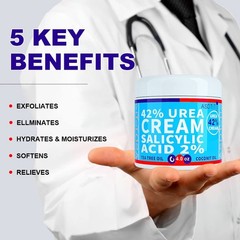 ASDToTio Urea Cream 42% – Premium Foot 4 Ounce (Pack of 1), white