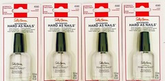 4 Pk Sally Hansen Advanced Hard As Nails Clear Strength Treatment, 0.15 oz each